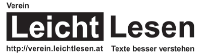 Logo Verein Leicht Lesen - Texte besser verstehen